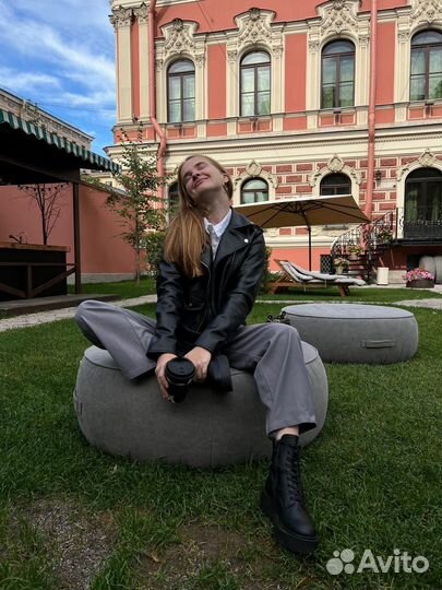 Кожаная куртка zara