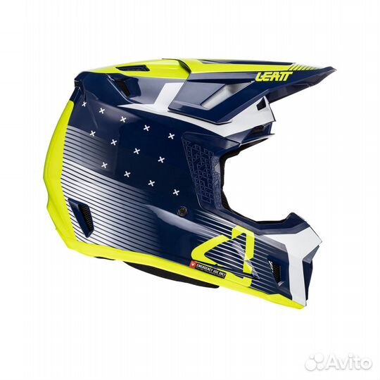 Мотошлем Leatt Moto 7.5 Helmet Kit, Blue