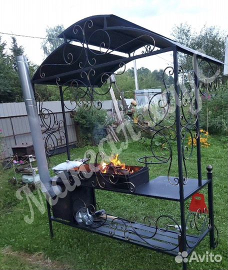 Мангал с крышей