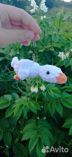 Брелок гусь обнимусь, игрушка ручной работы