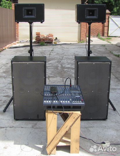 Колонки KF 2100W 4ш Активный микшер Yamaha Штативы