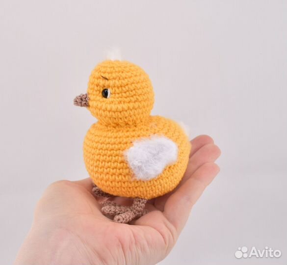 Цыплёнок вязаный, сувенир, подарок на пасху