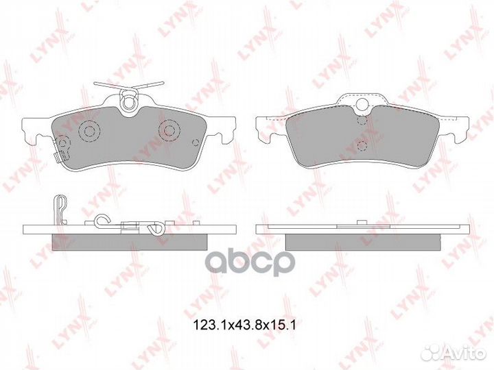 Колодки тормозные дисковые зад BD7600 lynxauto