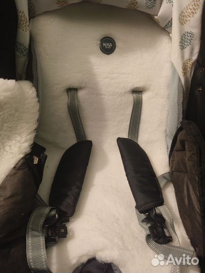 Коляска санки ника 7 5 к, с перекидной ручкой