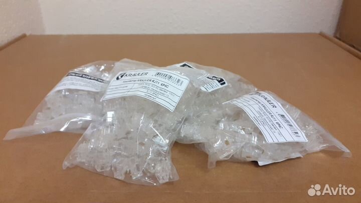 Krauler коннектор RJ11 6P4C упаковка (100шт.)