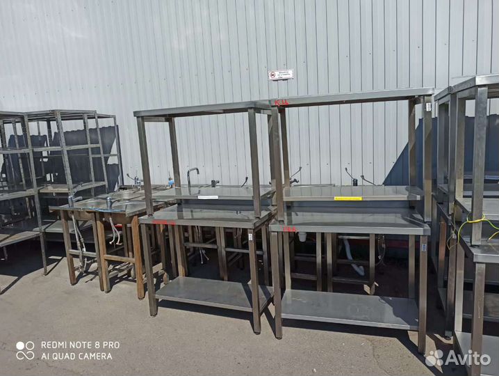 Столы,стелажи,мойки,шпильки полки косынки из нержа