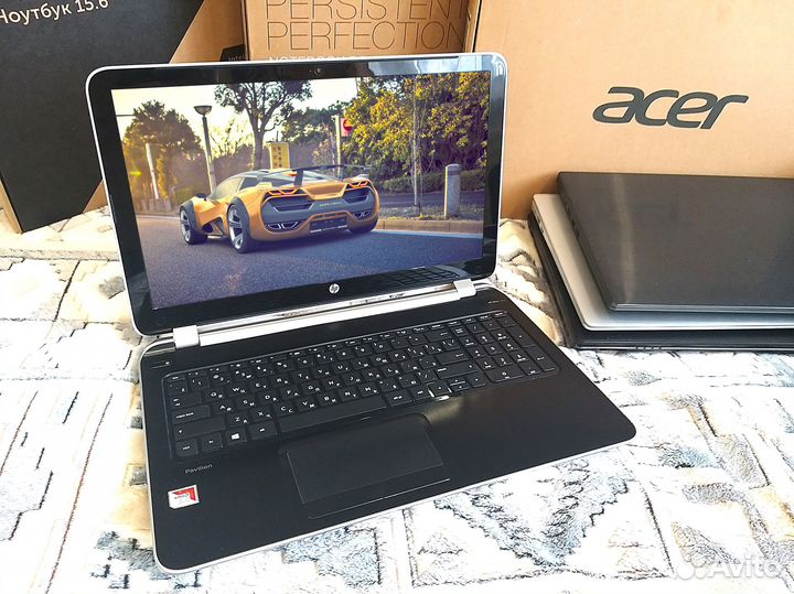 4 ядра 6гб SSD 2е видеокарты ноутбук HP