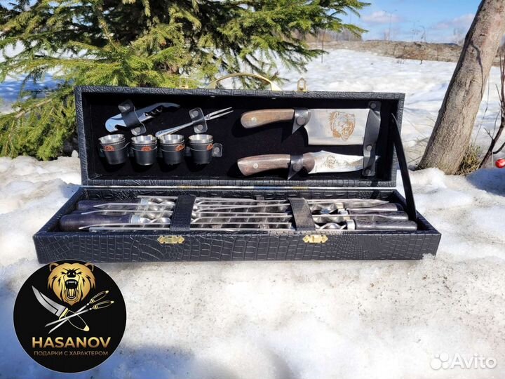 Шампура шашлычный набор подарочный