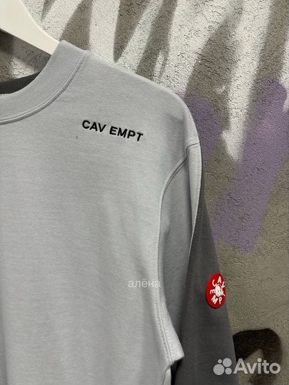 Лонгслив от Cav Empt с серыми вставками оверсайз