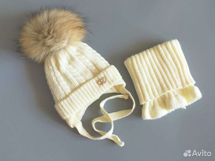 Шапка и снуд зима