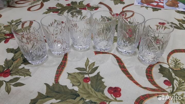 Хрустальные бокалы, фужеры, стопки, стаканы стекло
