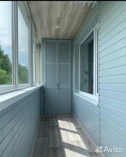 Отделка балконов и остекление