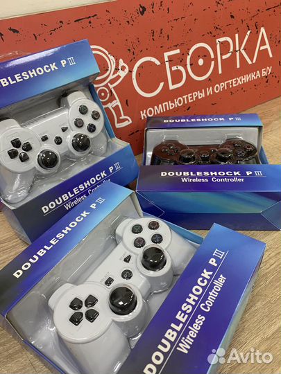 Джойстик DualShock PS3 черный/белый