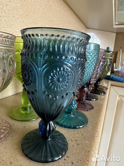 Стаканы цветное стекло