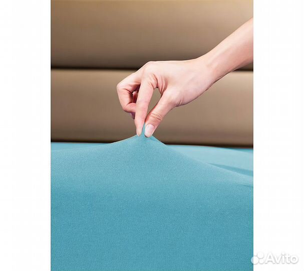 Простынь GoodNight Трикотаж 200х200х20 Бирюза на р