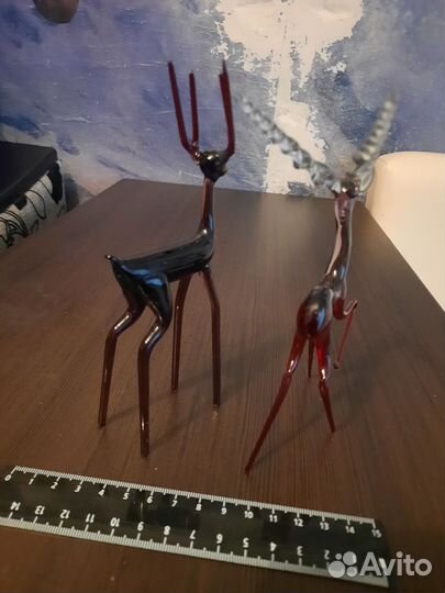 Фигурки, статуэтки СССР из цветного стекла