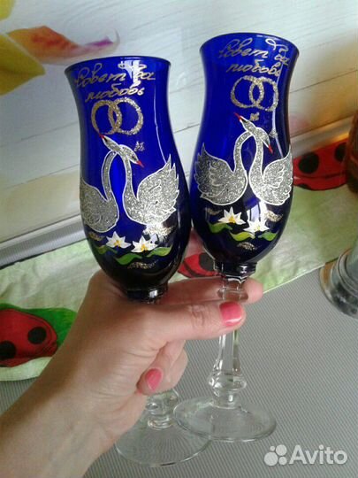 Свадебные бокалы новые