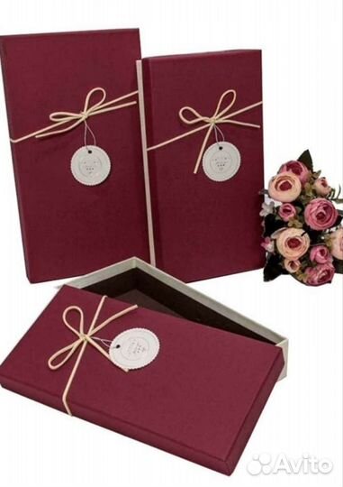 Набор подарочных жестких коробок 3 шт