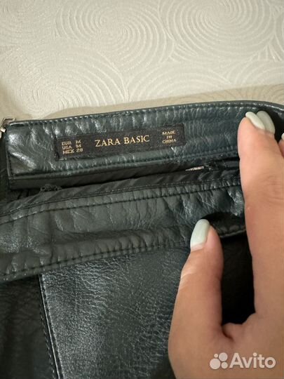 Кожаная юбка zara