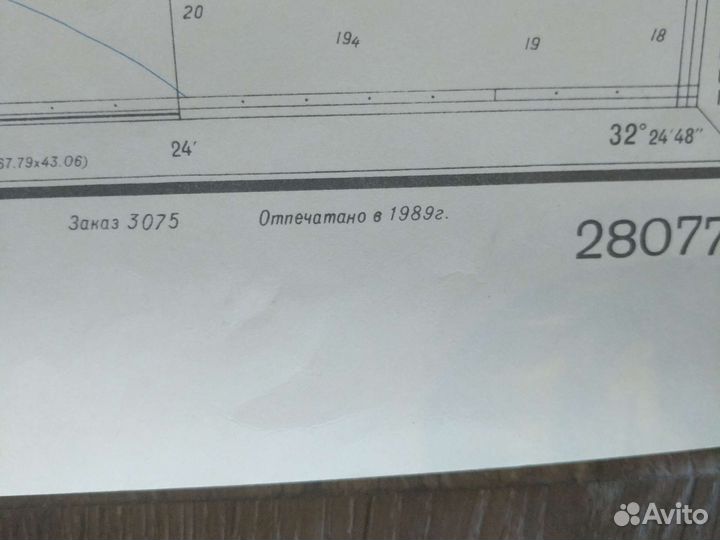 Карта СССР 1988 Ладожское озеро восточный берег