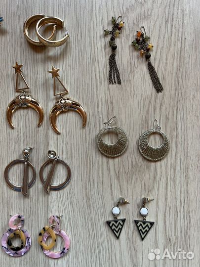 Серьги кольца колье Zara Mango H&M ASOS