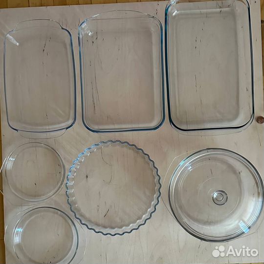 Посуда из жаропрочного стекла, масленка нерж