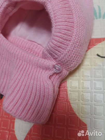 Зимняя шапка капор Журавлик 38-40 для девочки