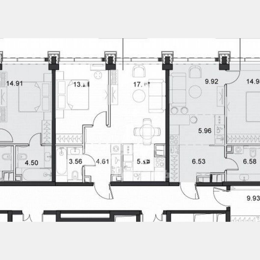 2-к. квартира, 43,3 м², 25/55 эт.