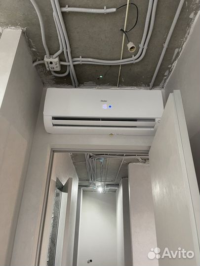 Монтаж кондиционеров.Закладка трасс, Чистка