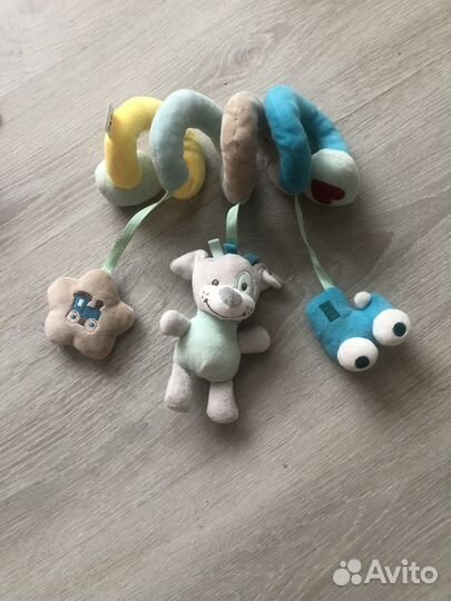 Мобиль, развивающий коврик, погремушка, растяжка