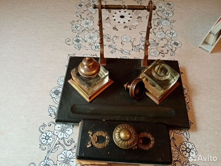 Чернильный набор старинный мраморный