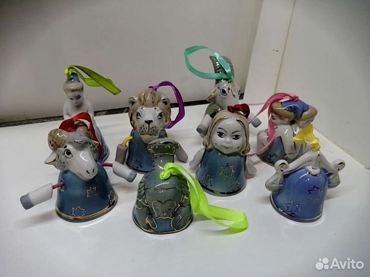 Фарфоровые Колокольчики знаки зодиака