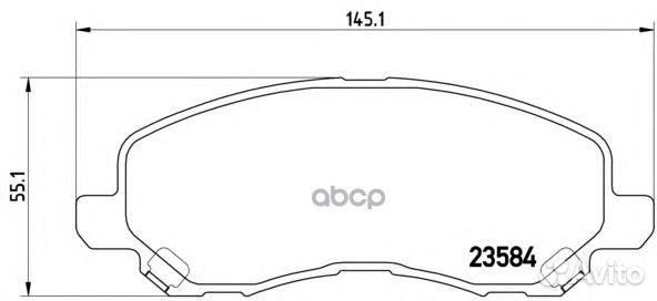 Колодки тормозные дисковые перед P54030 Brembo