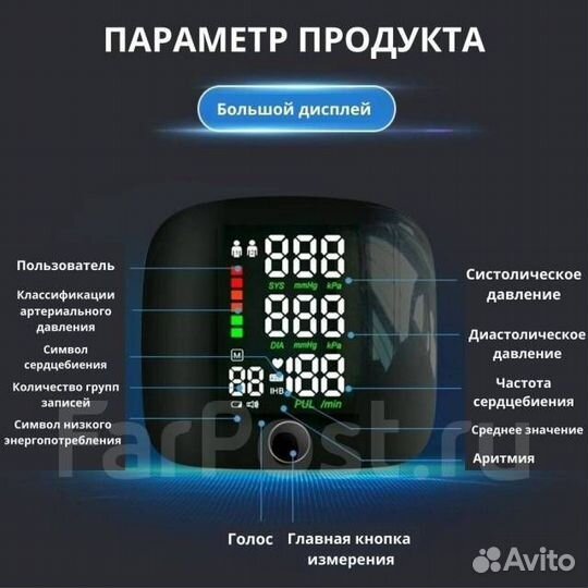 Тонометр автоматический,аппарат для измерения давл