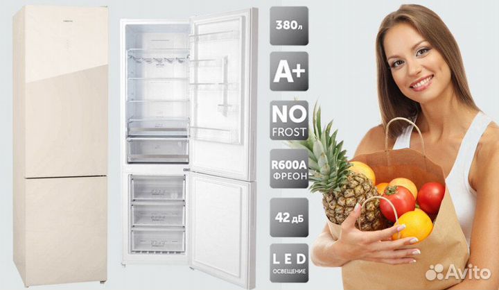 Холодильник hiberg RFC-400 DX NF GB