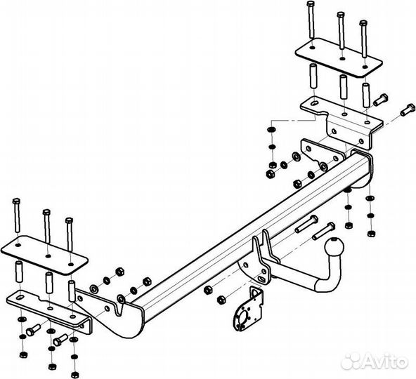 Фаркоп opel astra H (2008-2013) (AvtoS OP 03)