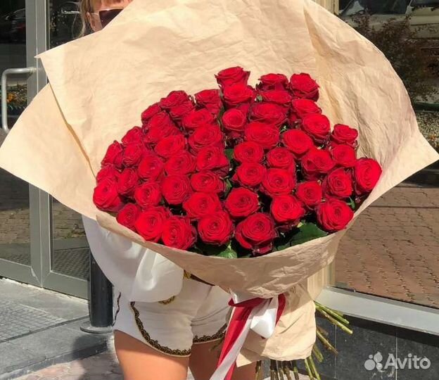 Букет цветов из 51 розы, доставка