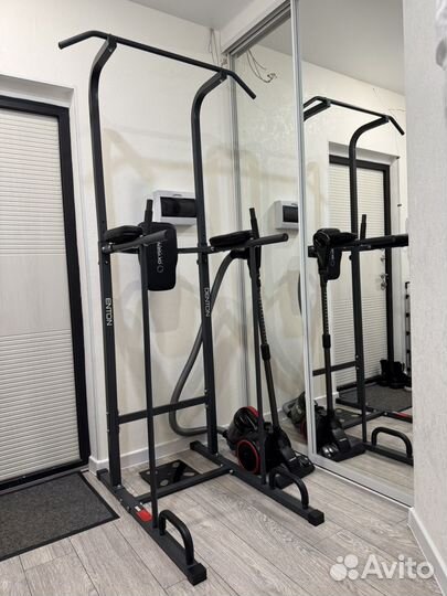 Oxygen Напольный Турник/пресс/ брусья черный