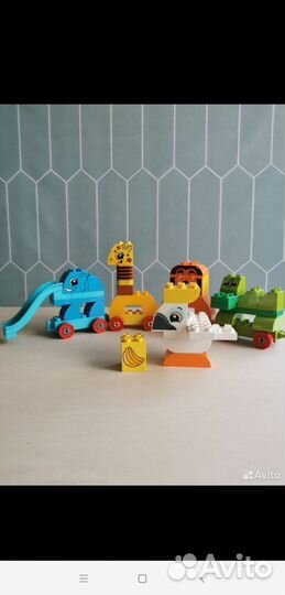 Lego duplo поезд со зверями