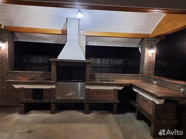 Мангальный комплекс из кирпича Барбекю