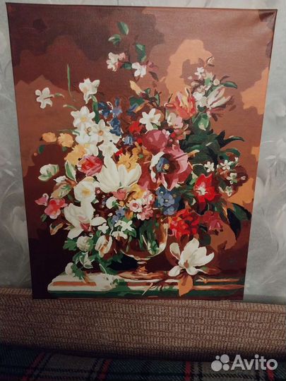 Нарисованная картина по номерам