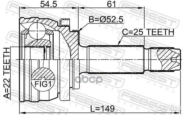 ШРУС наружный Hyundai accent 17 1210H517 Febest