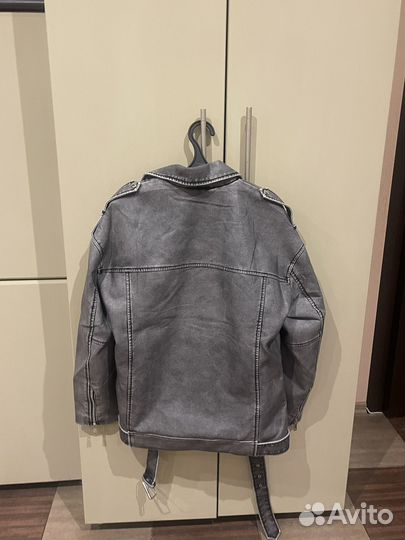 Кожаная куртка косуха женская