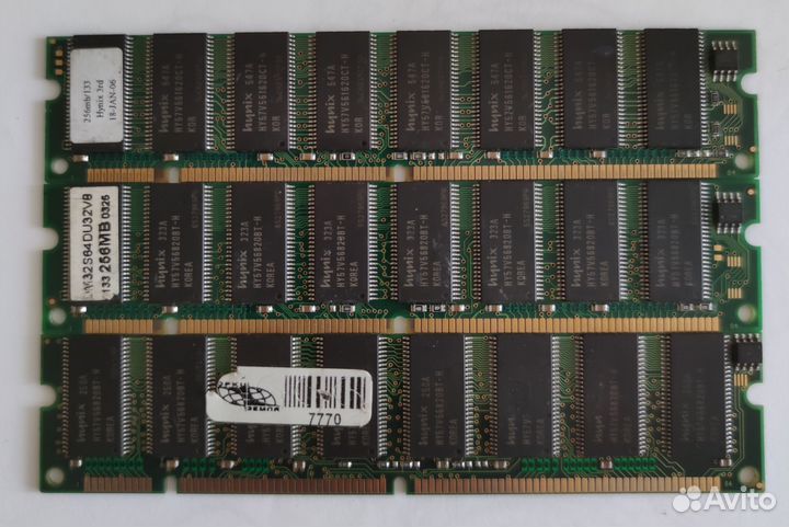 768mb dimm sdram PC133 Hynix (3x256mb) для пк