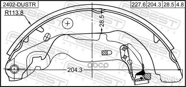 Колодки барабанные renault duster 2011- 2402-DU