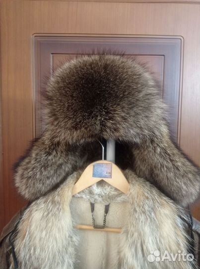 Шапка ушанка натуральный мех мужская