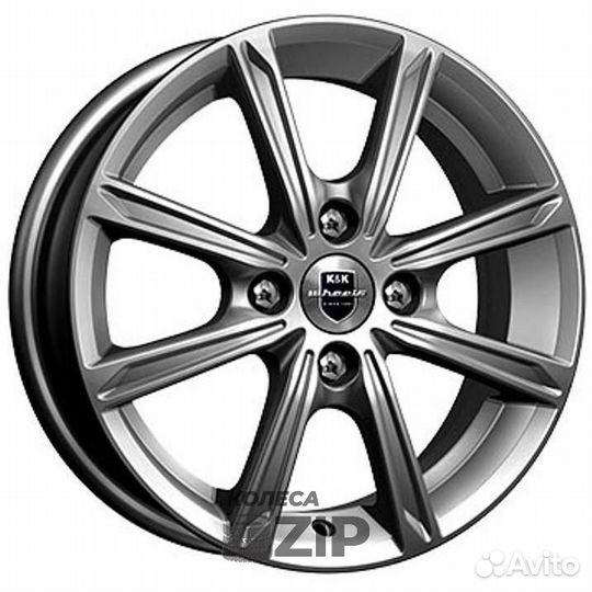 K&K Флэш 5x14 4*100 ET43 DIA60.1 Дарк платинум Ли