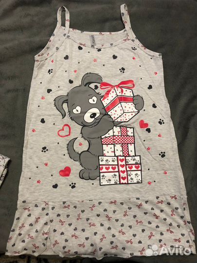 Пеньюар новый, ночная рубашка и халат 44 р