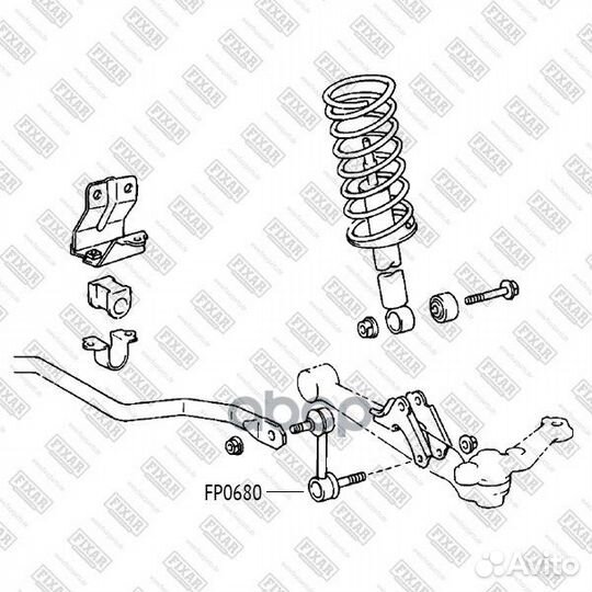 Тяга зад.стабил.volvo S60,S80,V70,XC90 FP0680 F