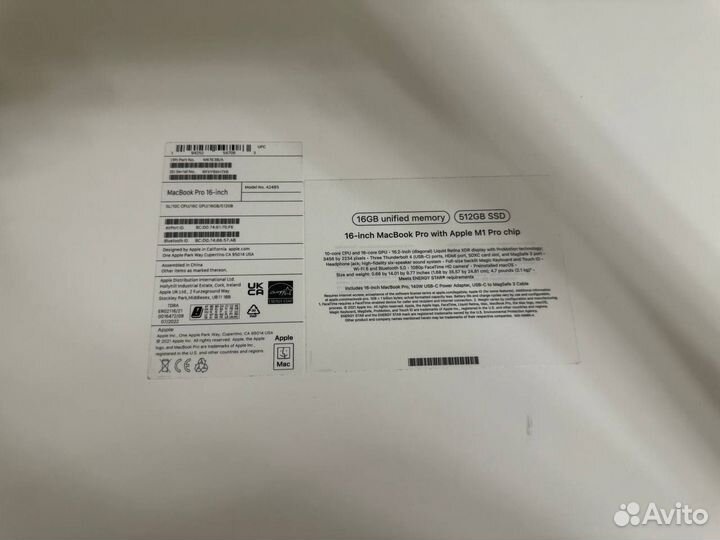 Apple MacBook Pro 16 M1 2021 Silver идеальный